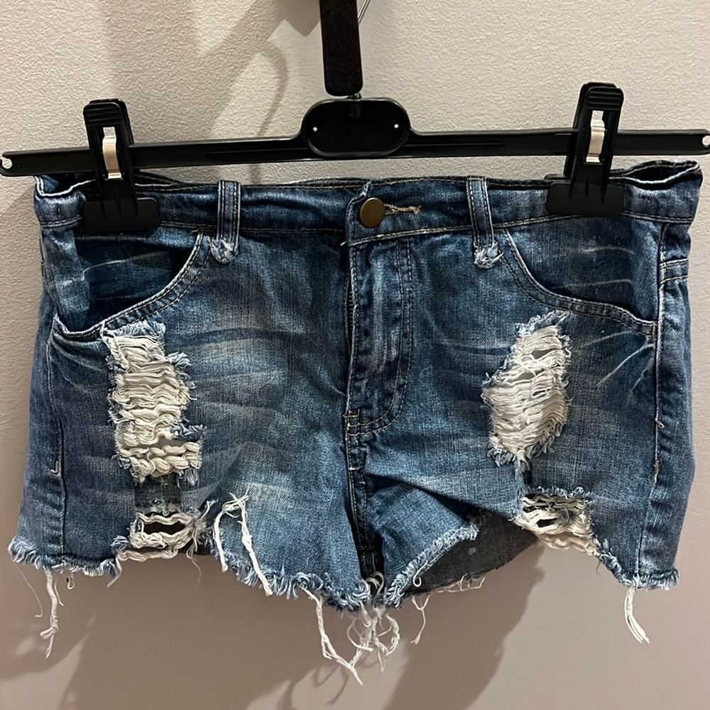 Pistola distressed denim shorts 28